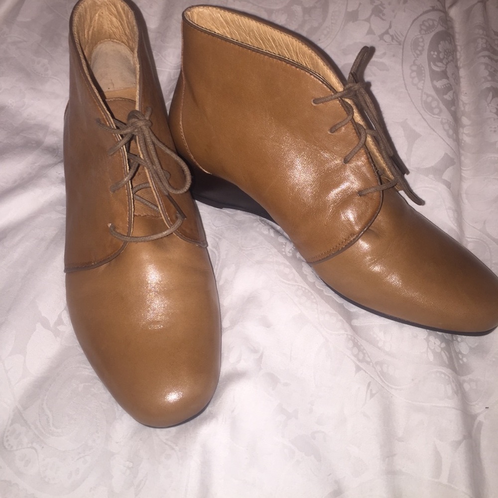 Nurture lace up ankle wedge shoe